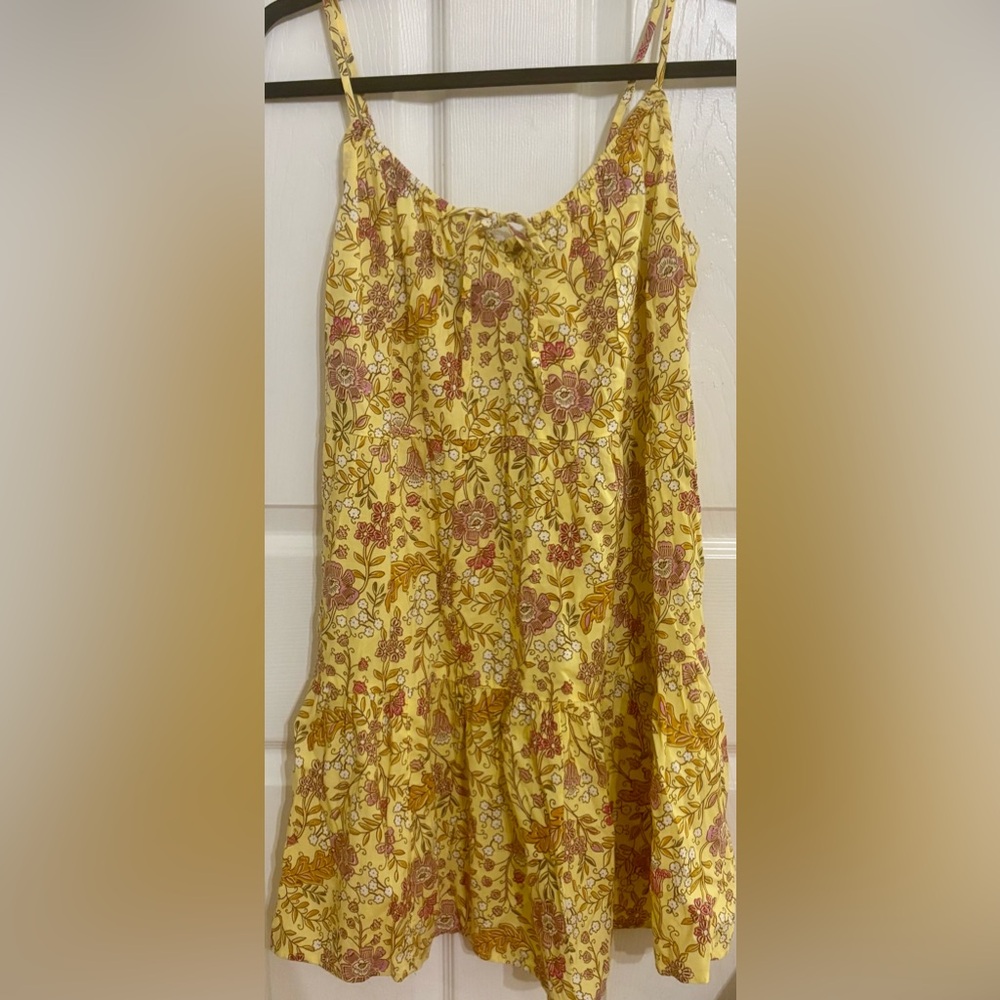 NEW Old Navy Floral Yellow Tiered size XS